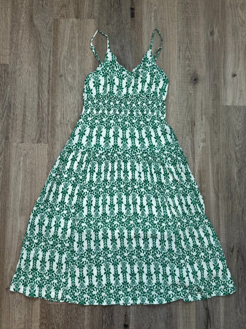 NEW Skies are Blue Green Floral Dress (M) Mathilde Midi Dress